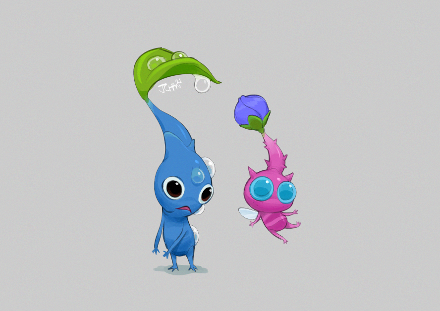 justinchans's tweet photo. i've been thinking about pikmin 4 everyday and I WILL draw some more pikmin art when i get the chance 😭 have some old piks for now https://t.co/4fowehZwCv