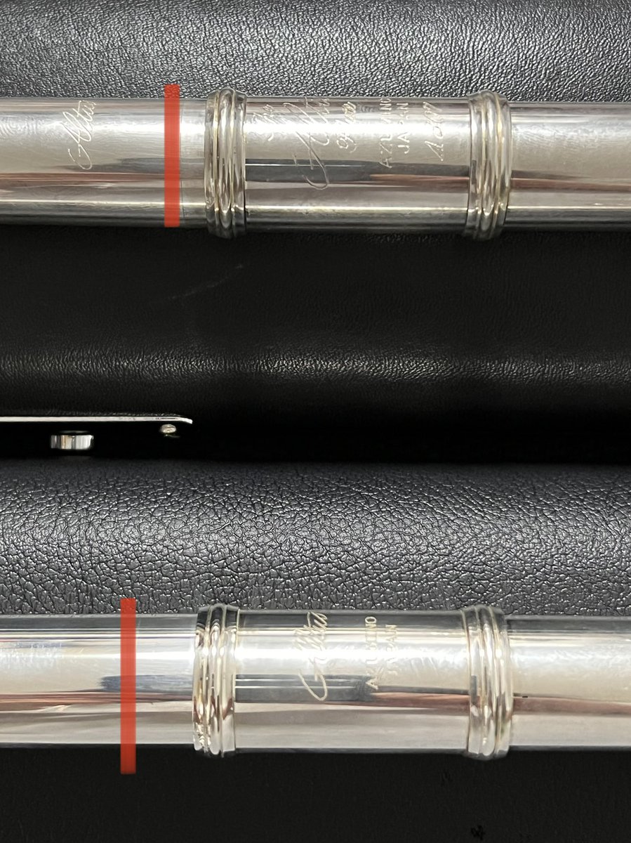 ShotaIshikawa1's tweet photo. 不思議なもので、同じメーカーの同じモデルの楽器でも世代が違うとハーモニクスの合うポイントが違っていたりする。見えないところでのマイナーチェンジなど恐らくメーカーは企業努力してるのでしょうね…
#Altusflute https://t.co/KDIYJsvtqv