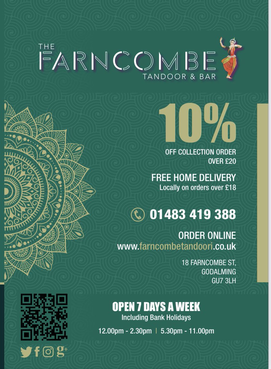 thefarncombe's tweet photo. Our Brand New Takeaway &amp; Home Delivery Menu is now available!

Call us on 01483419388 to place your order! 

#Farncombe #Godalming #GU7 #GU8 #Takeaway #homedelivery #Indianfood #curryhouse https://t.co/99rnbJlceK