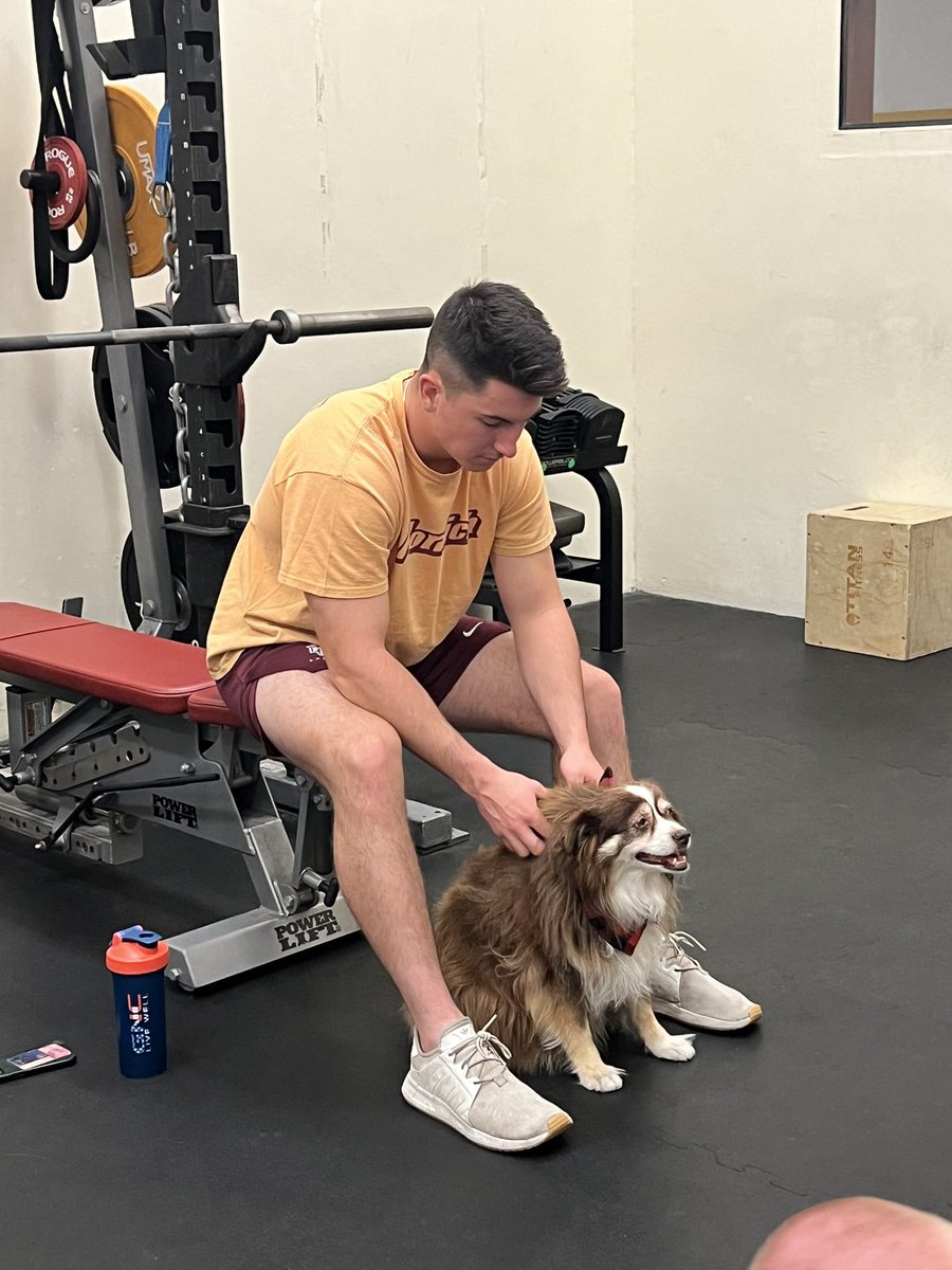 You know who else loves bench day 🐶💪 <a href="/NorwichCadets/">Norwich Cadets</a> <a href="/norwichlacrosse/">Norwich Lacrosse</a>