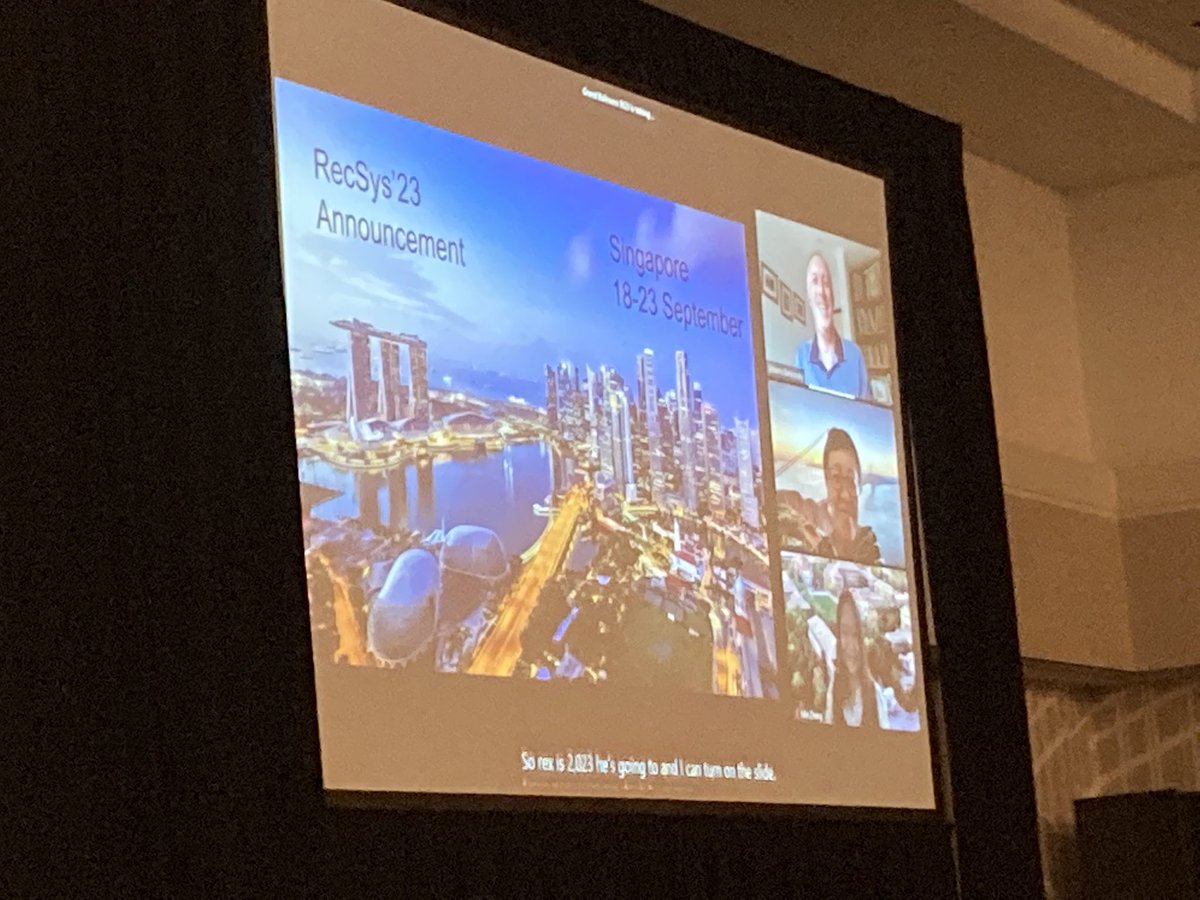 ACMRecSys's tweet photo. Drumroll: #RecSys2023 will be in Singapore! Let’s all meet again there next year. https://t.co/I1tdJvWQdr