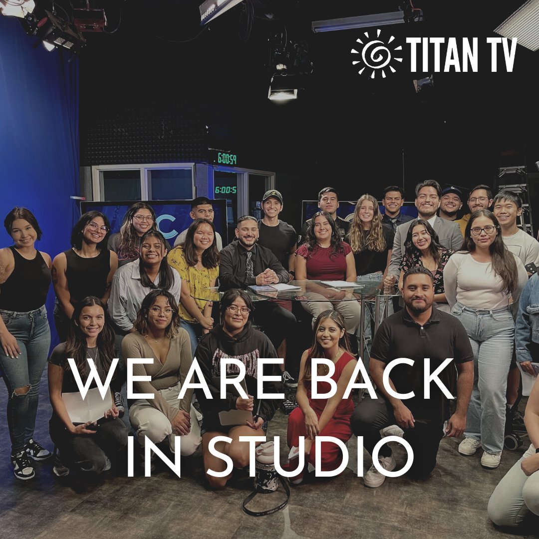 TitanTVCSUF's tweet photo. OC NEWS was a success! Episodes for Titan TV are posted weekly, so stay tuned for our OC NEWS episode coming to you soon. 

#news #studio #students #university #filiming #youtube #csuf #classes #experience #communications #journalism #cameras #anchors https://t.co/qTINM5A6ab