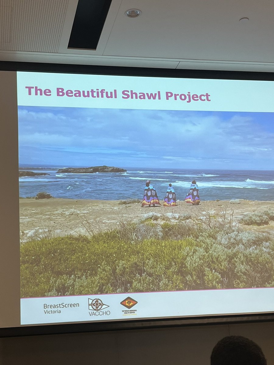 KatCacavas's tweet photo. Loving the integration of art + health with the @VACCHO_org and @BreastScreenVic collaboration. 

The Beautiful Shawl Project described as “like having the aunties give you a warm hug” 🤗💕 #PopCongress2022 https://t.co/rQQGmKbrOZ