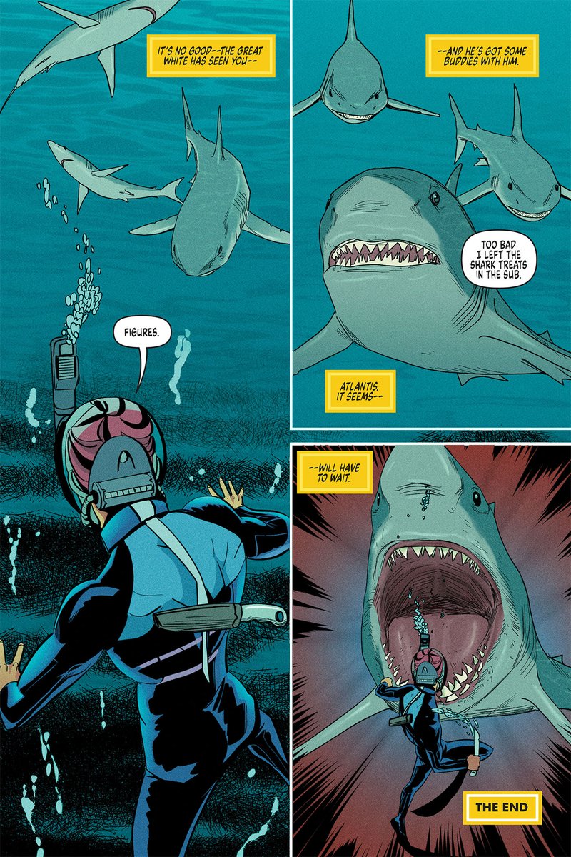 Will you…Swim with a blue whale? Encounter an angry giant squid? Discover the city of Atlantis? You get to decide in the graphic novel adaptation of CHOOSE YOUR OWN ADVENTURE: JOURNEY UNDER THE SEA. 

<a href="/andrewecgaska/">Andrew E.C. Gaska</a>, E.L. Thomas, Dani Bolinho, PH Gomes @chooseadventure #ncbd