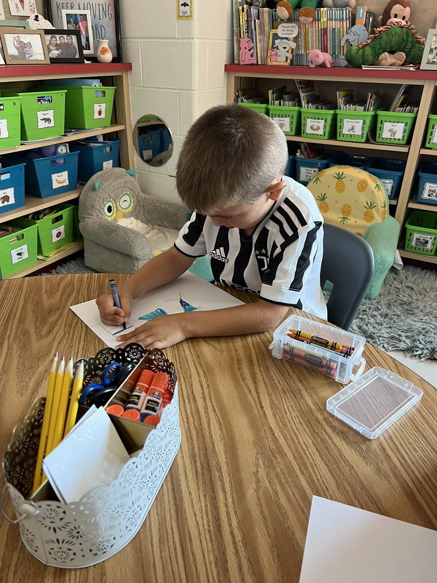 DanielleOfano's tweet photo. Adding AMAZING details to our illustrations today. These little ones have already learned so much during writing time❤️ https://t.co/g7GDjkwU31