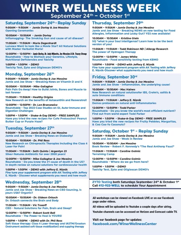 DrJudyAMikovits's tweet photo. Hot off the press! I am happy to participate in a "#Wellness Week" from September 24th-October 1st.
#Education, #workshops, classes on #nutrition in virtual lectures.
https://t.co/XTjvEB4ZgP
#WeekOfWellness #Wellness #Mindfulness #health
#Fitness #Fuel #Body #WholeBodyHealth https://t.co/BZnTXmTTeA