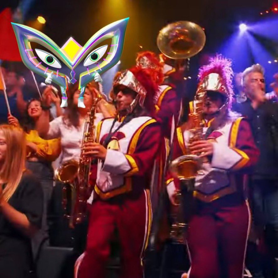kenjeong's tweet photo. Shout out to the @USC marching band for accompanying The Hedgehog on that number! #TheMaskedSinger https://t.co/vpdzbbwqRG