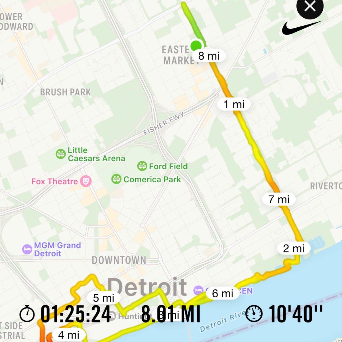 Jorr313Det's tweet photo. Final warm ๐ก๏ธ day of the year jog ๐
#nikeplusrunclubdetroit #rundetroit
#runwitjorr ๐๐พโโ๏ธ๐ฏ๐ โฆ@CityofDetroitโฉ โฆ@runnersworldโฉ https://t.co/PLyPu4UFHx