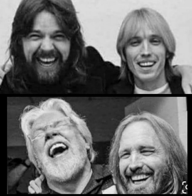 crockpics's tweet photo. Bob Seger and Tom Petty, 1996, and in 2015. https://t.co/iXB8kl63kb