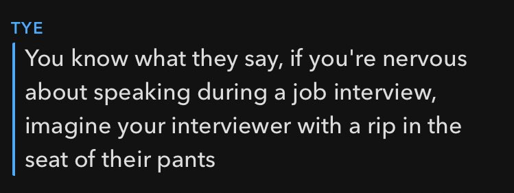 ChloeGrice42's tweet photo. I went to the career fair to represent the company I work for and my pants ripped in the back at the interview check-in🥰 https://t.co/ijOzEONrQu