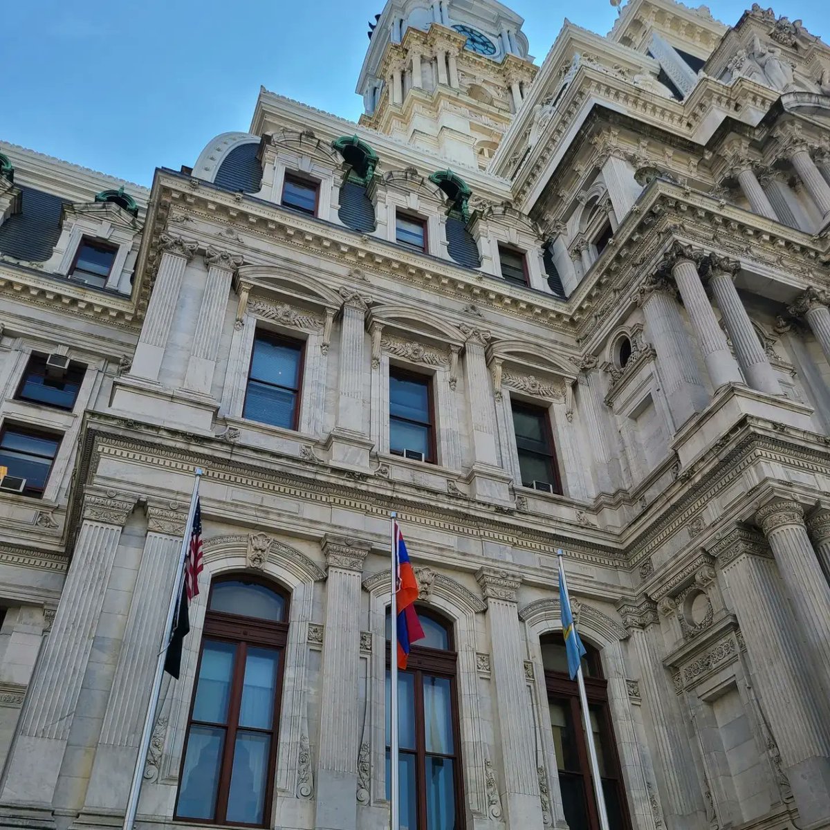 AGWPhilly's tweet photo. Today the Philadelphia Community with @ancpa convened at Philadelphia City Hall to commemorate the Anniversary of the Independence of modern day #Armenia. Thank you to the representatives from the offices of @RepDean @RepBrendanBoyle @SenCappelletti for offering remarks https://t.co/Levh3DLcKO