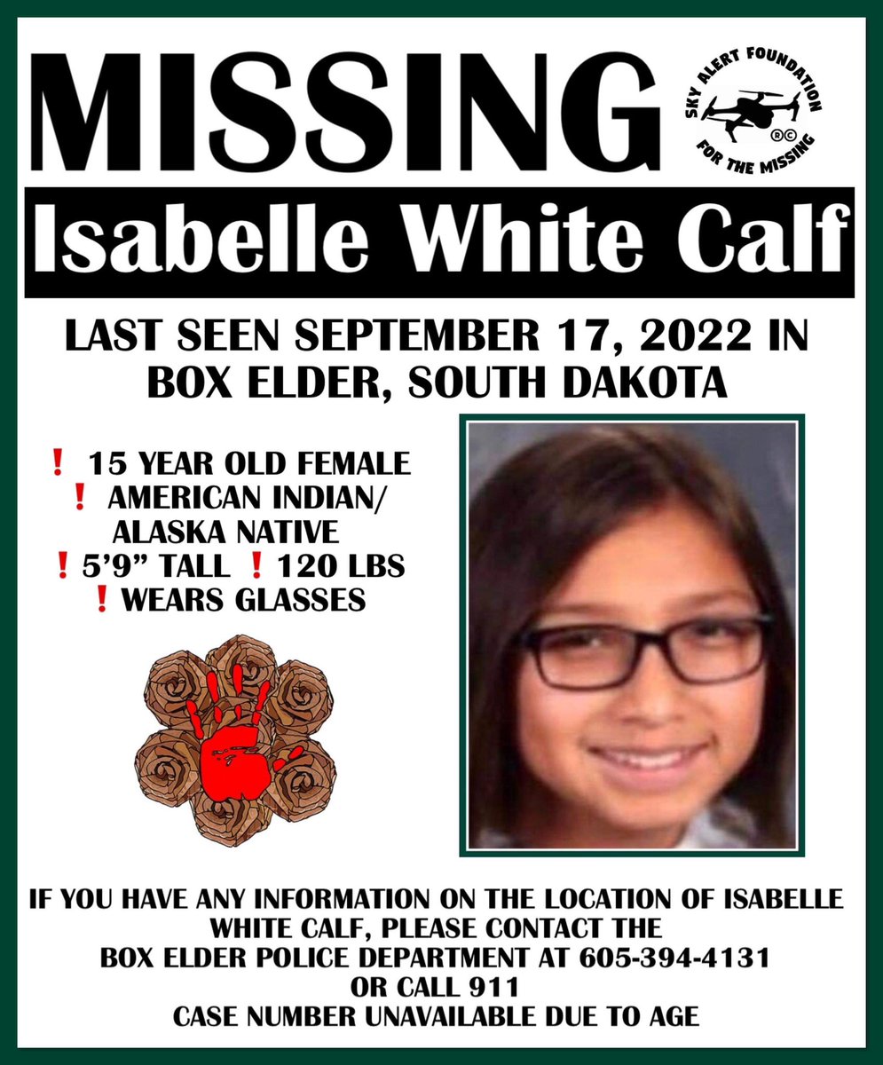 #Retweet #MissingTeen #MissingPerson #BoxElder #SouthDakota #BoxElderSouthDakota #findher #Retweet #SkyAlertFoundation #TheSkyAlertFoundation #oraclemama #Tiktokoraclemama #midwest #northernunitedstates #dakotas #thisisachild #stophumantrafficking #endhumanslavery #Viral