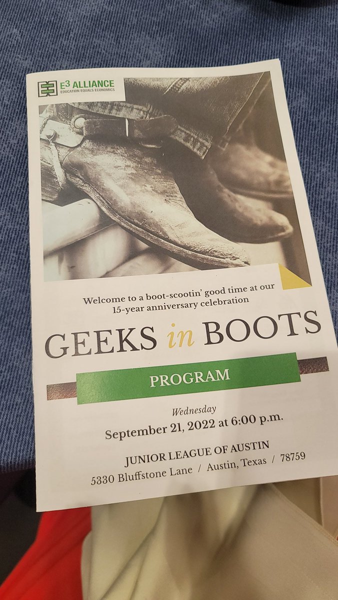 Geeks in Boots Gala! Anyone that knows me, knows data IS my love language! Thank you @E3Alliance and @LoriDavisEDU for helping me be a better leader for my staff and students!