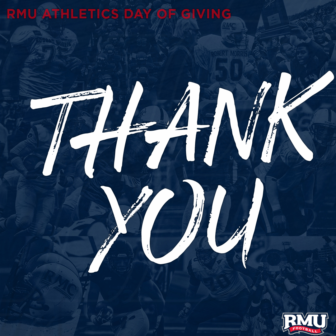 Thank you to everyone who has donated today! There’s still time to help with #RMUDayofGiving Hit the link in our bio to make a gift 🎁 #RMUnite | 🔵⚪️🔴