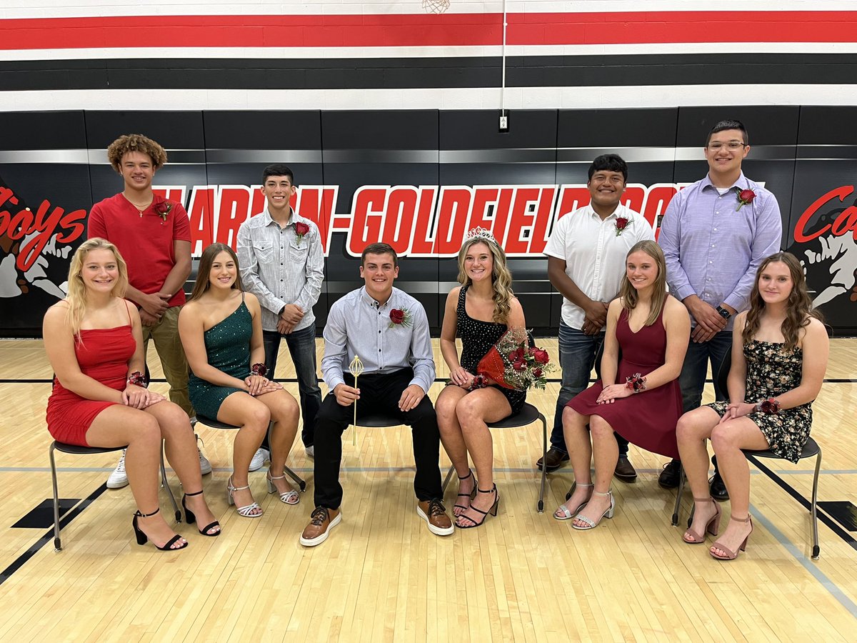 Introductions! 2022 CGD Homecoming King Cale Kirstein and Queen Lexie Lane. Congratulations to everyone on our 2022 CGD Homecoming Court.