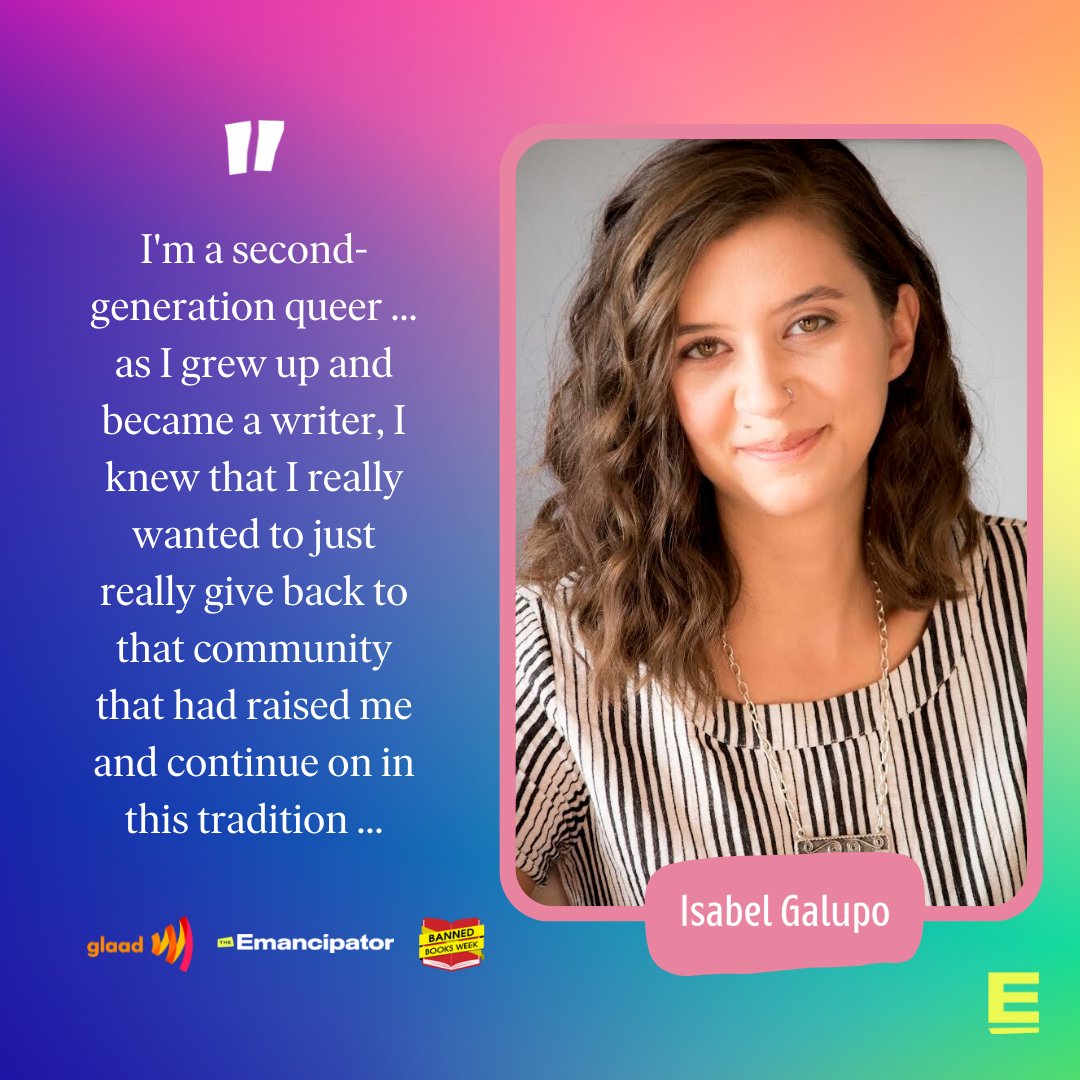 the_emancipator's tweet photo. ICYMI: The Emancipator and @glaad hosted  an amazing panel of LGBTQ banned authors for @BannedBooksWeek, moderated by @IamGMJohnson with @sarahkateellis @byleahjohnson @DanielHaack @harryewoodgate and #IsabelGalupo. https://t.co/QbxWgWW2gn