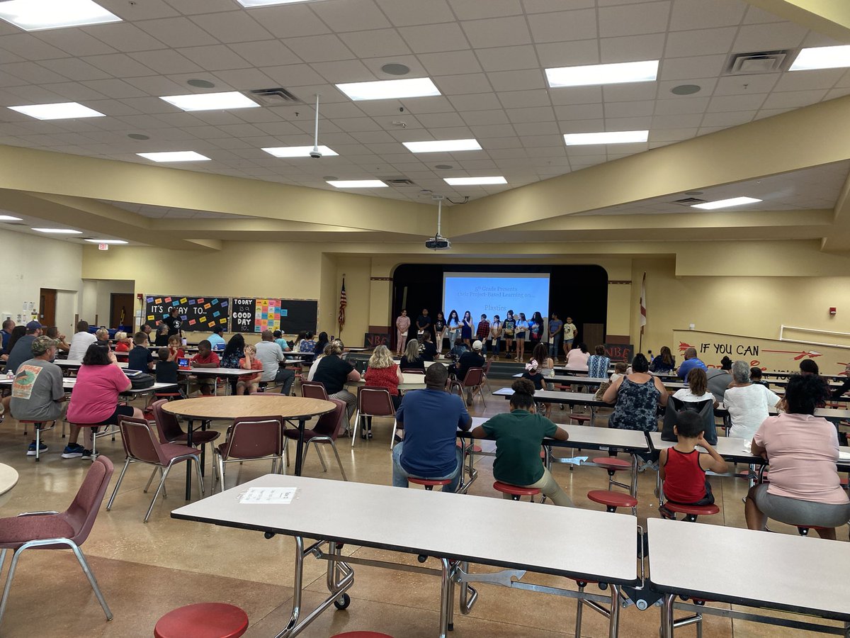 MathenyLyndsey's tweet photo. #principalfail I was so engaged with the @PBLWorks presentation on “Plastics” that I didn’t take any other pictures 🤦♀️ The student led PSAs and their creative touch was such a bright spot! These kids are going to change the world 🌎 https://t.co/n4g26Y6pWY