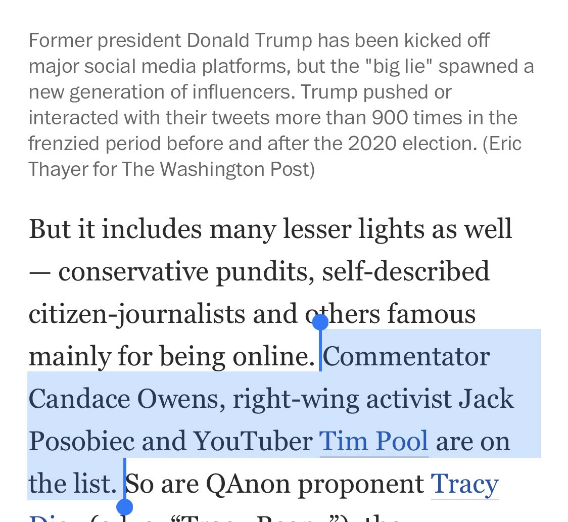 JackPosobiec's tweet photo. According to the Washington Post, @RealCandaceO, @Timcast, and myself didn’t exist before the 2020 election https://t.co/Wc7Yp6AYKL