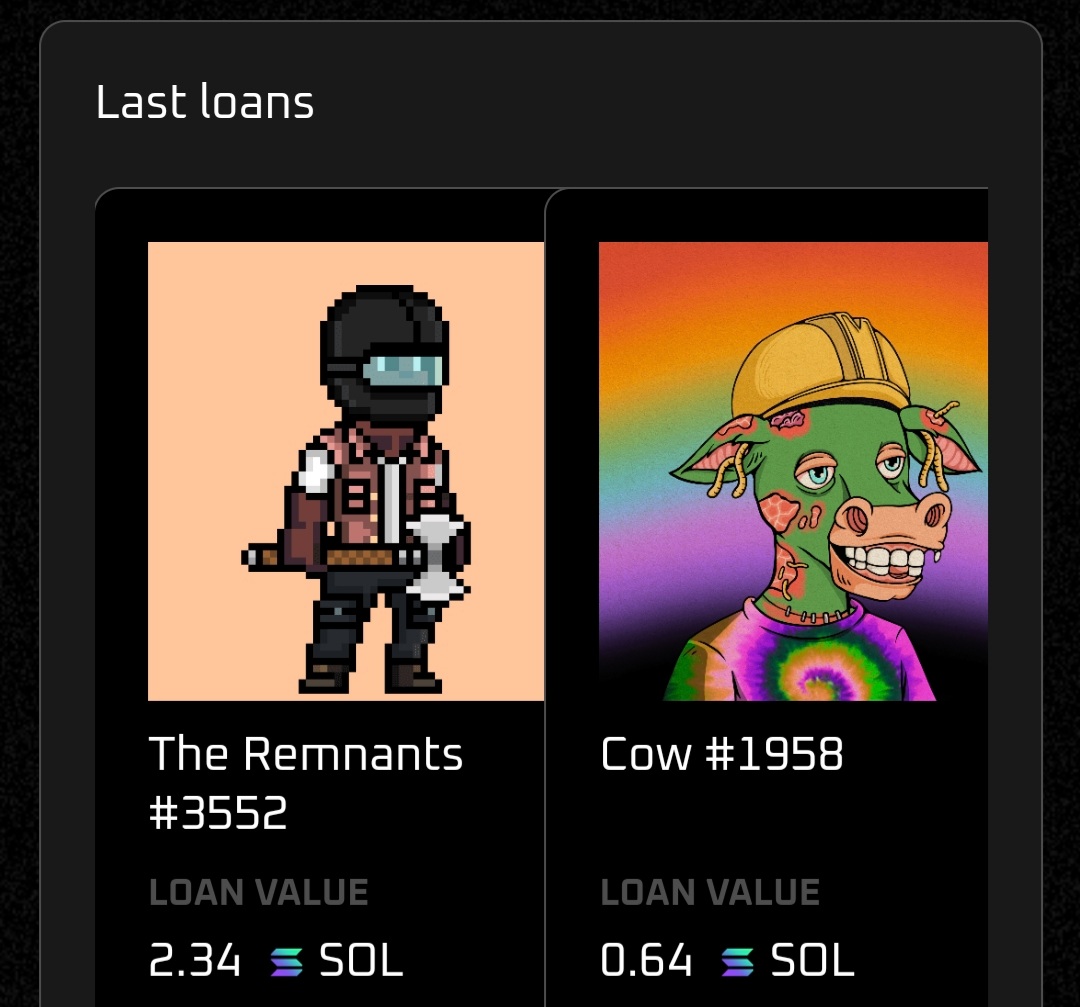 SolanaPawnStars's tweet photo. People continue to settle for less liquidity at higher interest rates on loans 🤪

@RemnantsNFT 
Popular site - 2.34 $SOL
SPS offers - 3.9 $SOL

@UdderChaosSOL 
Popular site - 0.64 $SOL 
SPS offers - 1.55 $SOL

Did I mention our rates are 5% over 7 days???
https://t.co/ekIvAJIX50 https://t.co/jZyvfXIyPL