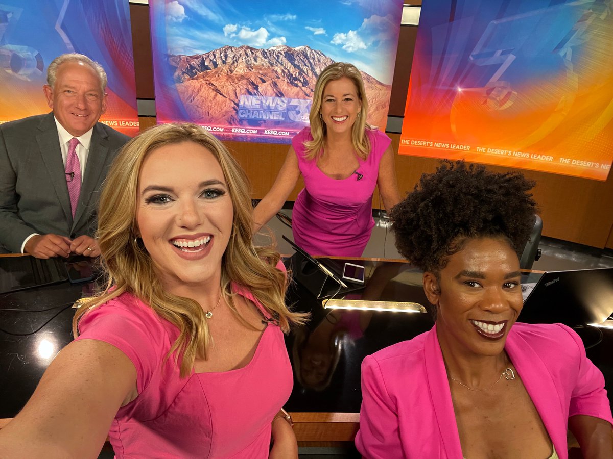 We’re all wearing pink today at News Channel 3!  Not planned!