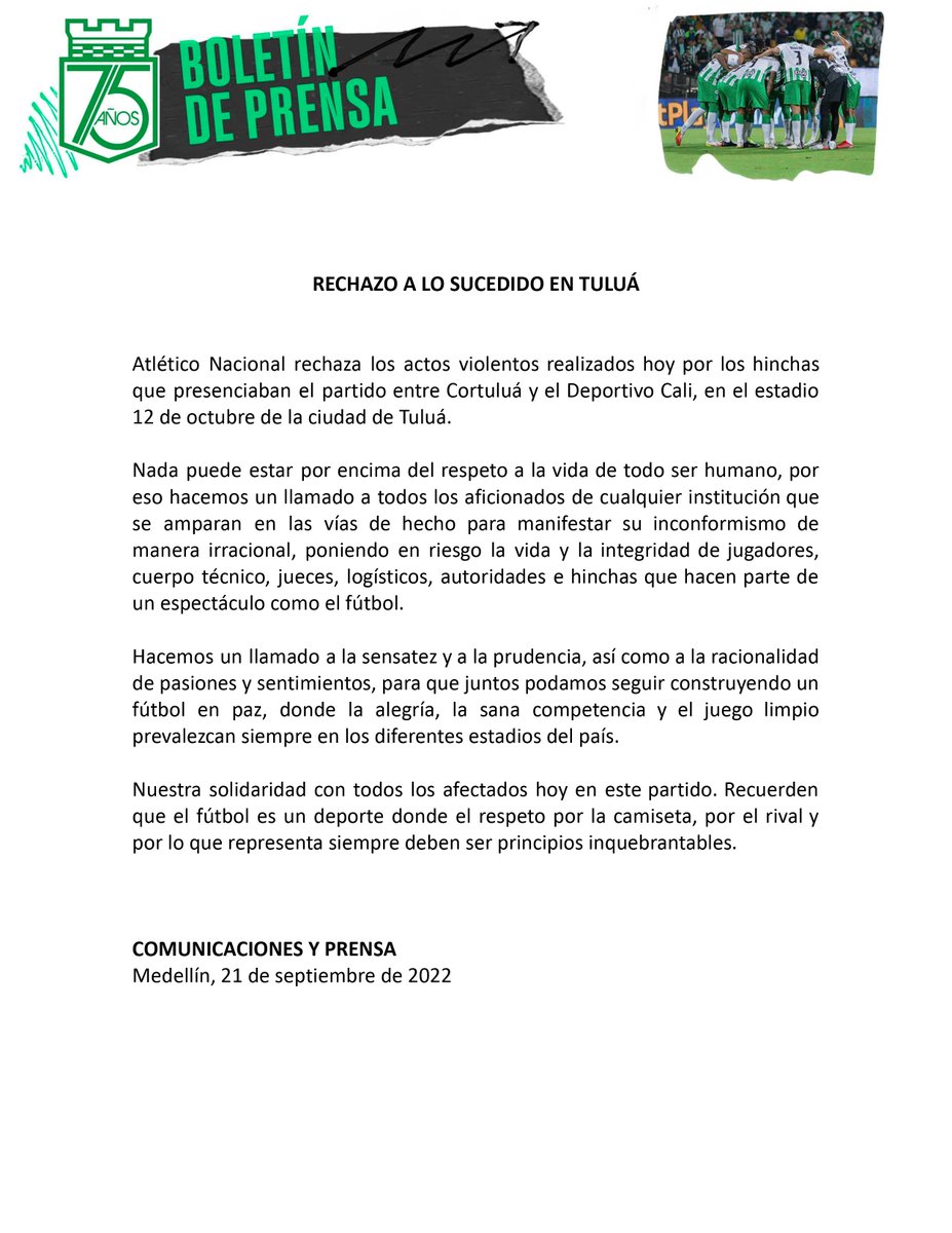 nacionaloficial's tweet photo. COMUNICADO OFICIAL https://t.co/25PAD9Y8gf