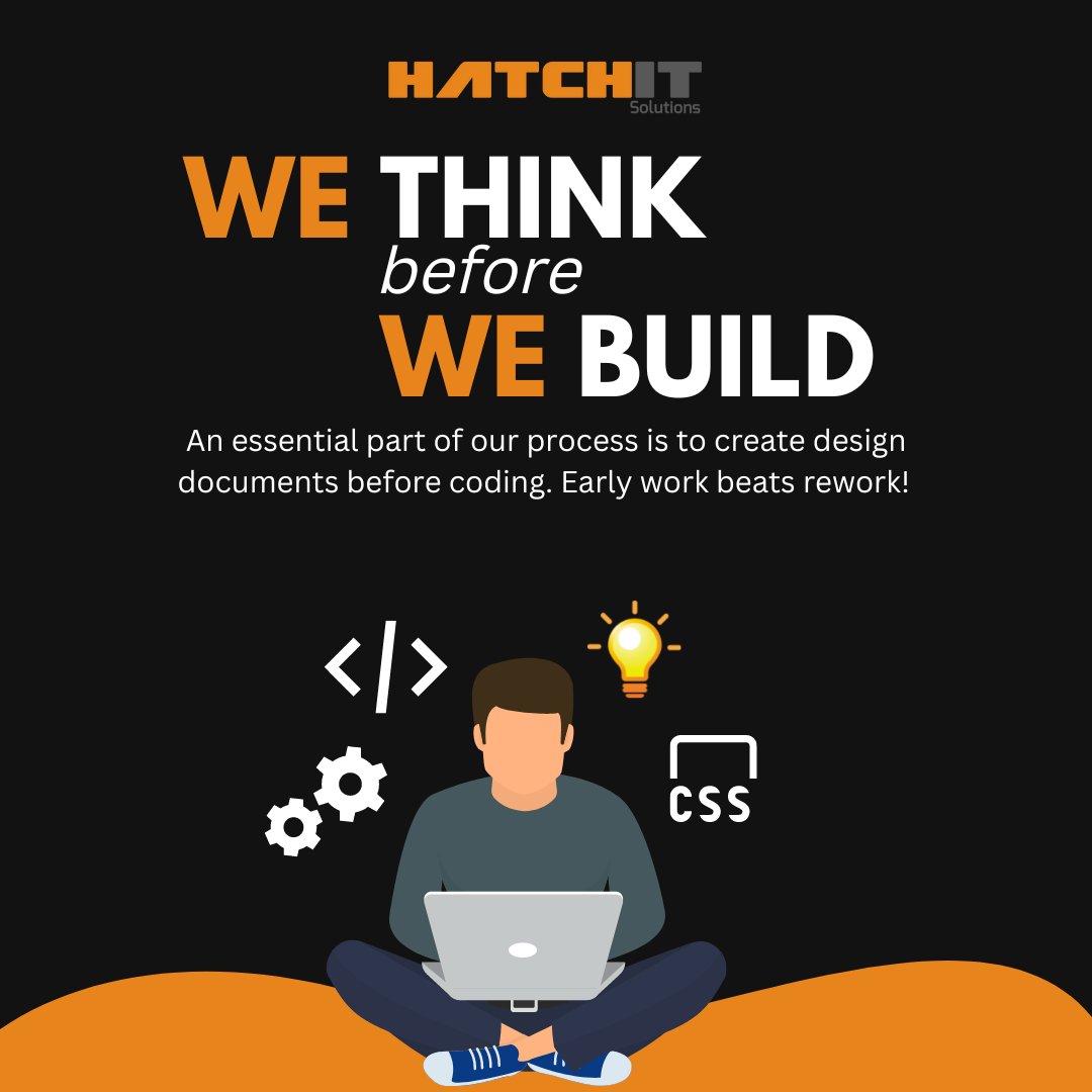 hatchitsolution's tweet photo. We think before we build β an essential part of our process is to create design documents before coding. Early work beats rework! πͺ
#techcommunity #tech #buildinpublic #coding #100daysofcode #womenwhocode #javascript #reactJS #php #SQL #laravel #HatchitSolutions https://t.co/4ZJ7BZYYnl