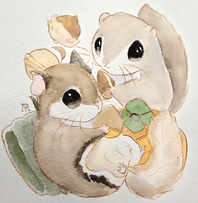 品質が完璧 原画 一点もの 輪切り絵アート エゾモモンガ 絵画 タペストリ V Pravda Ru