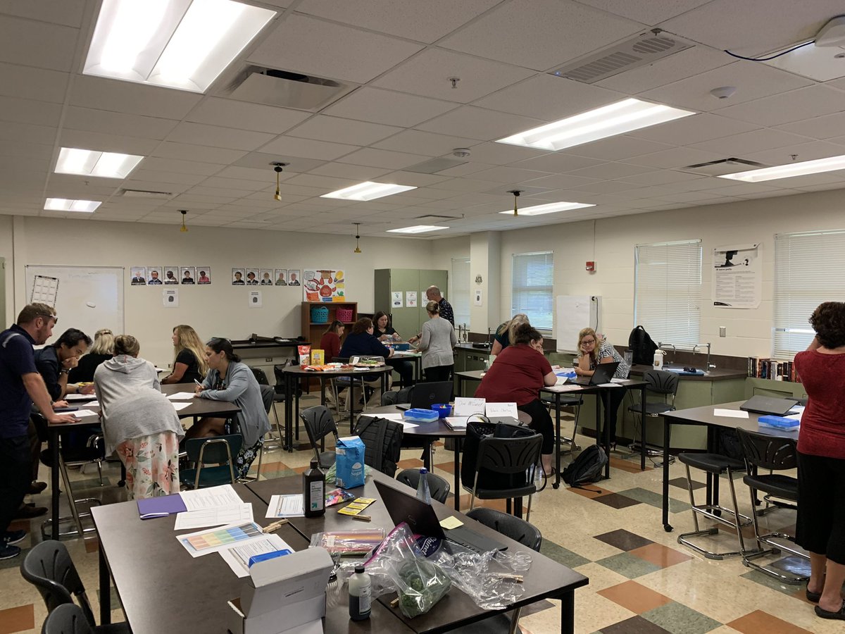 Biology representatives from each of our high schools collaborating over standards based learning activities and providing feedback for the secondary science team to refine our work. @LeeSchools #loveleeschools #Biology