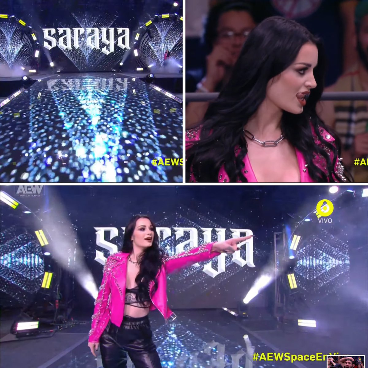onlylukaWfans's tweet photo. LA EX #PAIGE ahora con su verdadero nombre #SARAYA o #SARAYAKNIGHT aparece y soy feliz, realmente esperaba verla en este Royal Rumble porque se hablaba mucho de que podría volver a pelear… pero #GRANDSLAM es su primera aparición y #AEW es su nueva casa #DYNAMITE https://t.co/MTfEOC7sPt