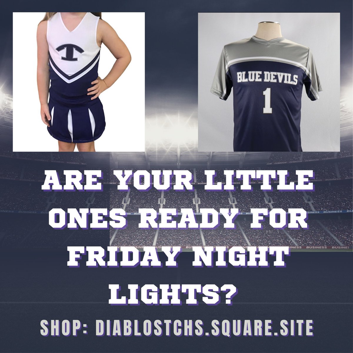diablostchs's tweet photo. Make sure you’ve got your little ones set for Friday night lights! #4TheT #BTTY https://t.co/pVipy9sObQ