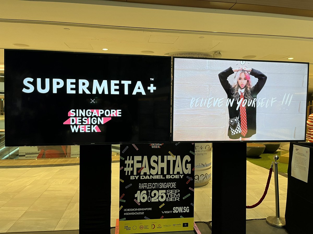 yelston's tweet photo. The @supermetaplus_ team will be at Raffles City shopping Center level 3 today for the Singapore Design Week. Do check us out from 10am to 10pm today.
Me and @waynetan721 will be there from 5pm.
LFG~~~
#NFTCommmunity #fashtag https://t.co/0VRkVs3A99