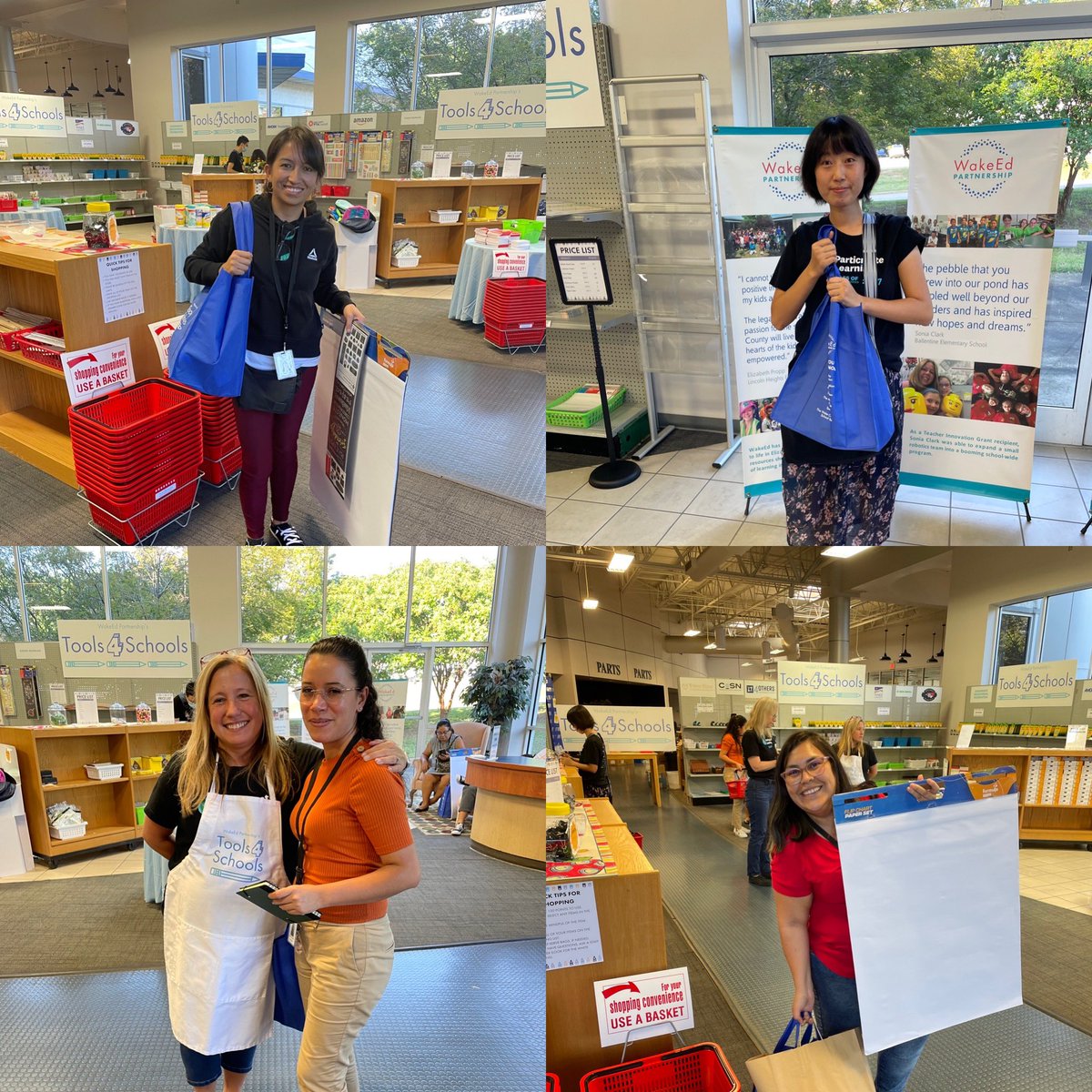 MicheleMacumber's tweet image. Thank you, thank you, thank you! We heard this time &amp;amp; time again this evening as the #Tools4School &amp;amp; @wakeedpa team hosted our initial term Ambassador Teachers in @WCPSS to a shopping spree. Excitement &amp;amp; happiness all around! #UnitingOurWorld @ParticipateLrng