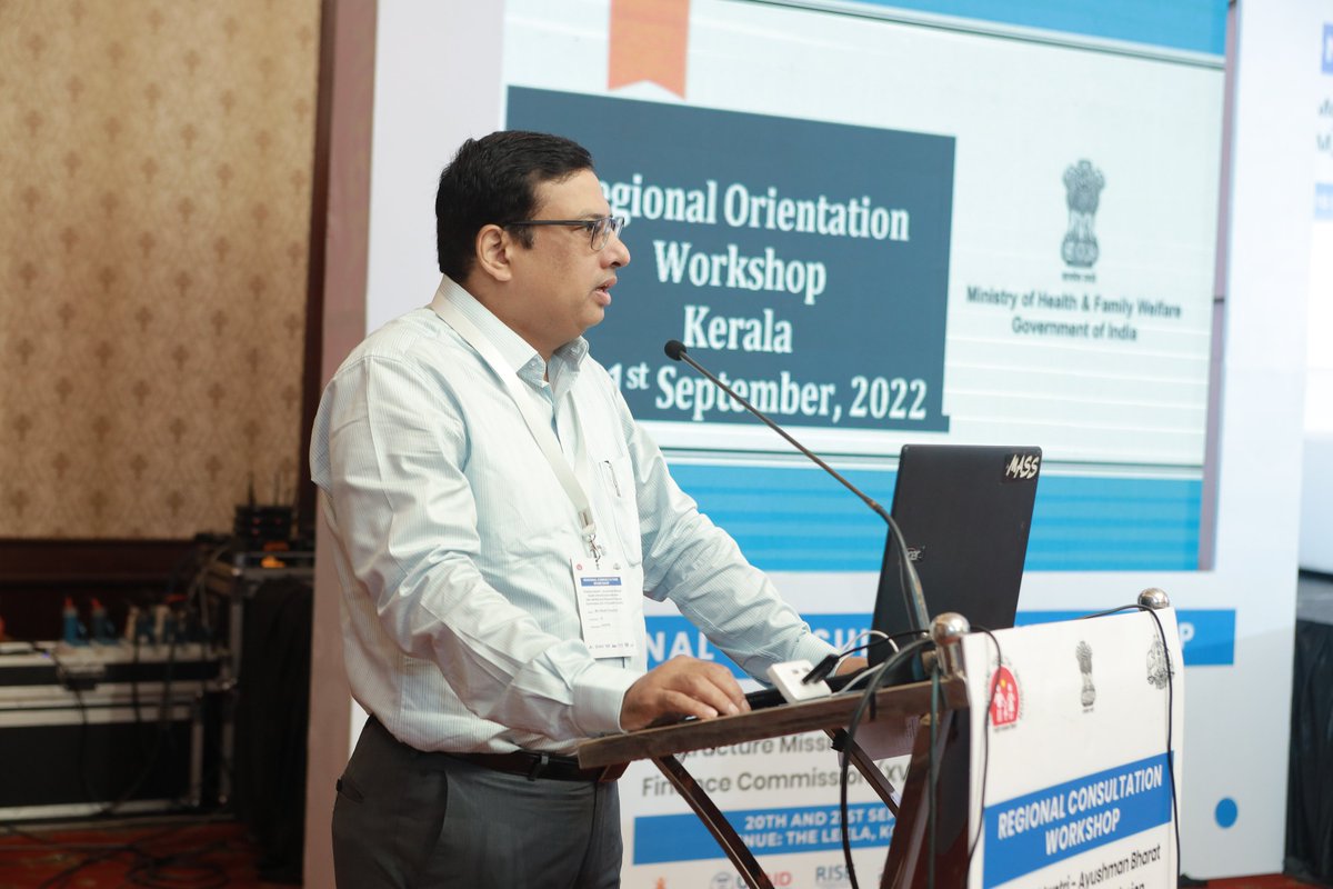 JS Policy, <a href="/vishalchauhan_1/">Vishal Chauhan</a> at #PMABHIM workshop held in Kerala, prompted state governments to optimally utilize funds and resources allocated under #PMABHIM and <a href="/15thFinCom/">Finance Commission of India</a> health grants <a href="/MoHFW_INDIA/">Ministry of Health</a> <a href="/usaidriseindia/">USAID RISE INDIA</a> #RISE