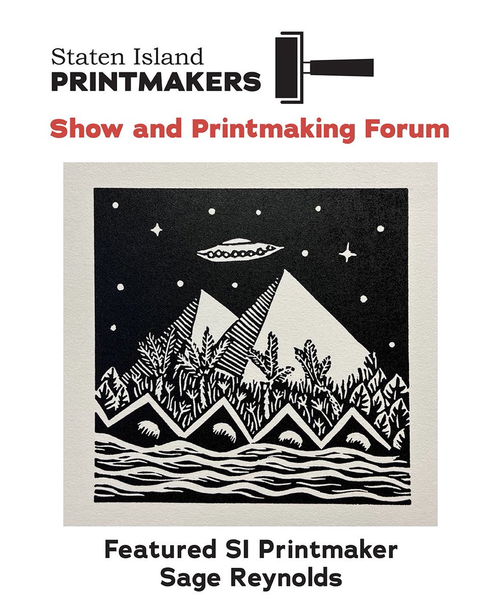 SIPrintmakers's tweet photo. SI Printmakers: Show and Printmaking Forum, opens 10/1 at Art on the Terrace from 1-5pm. Stop by and see the show! This project has been funded by a 2022 DCA Art Fund Grant from @statenarts with public funding from @nyculture. #statenisland #printmaking #prints #linocut #art https://t.co/aGtsQfRSX2