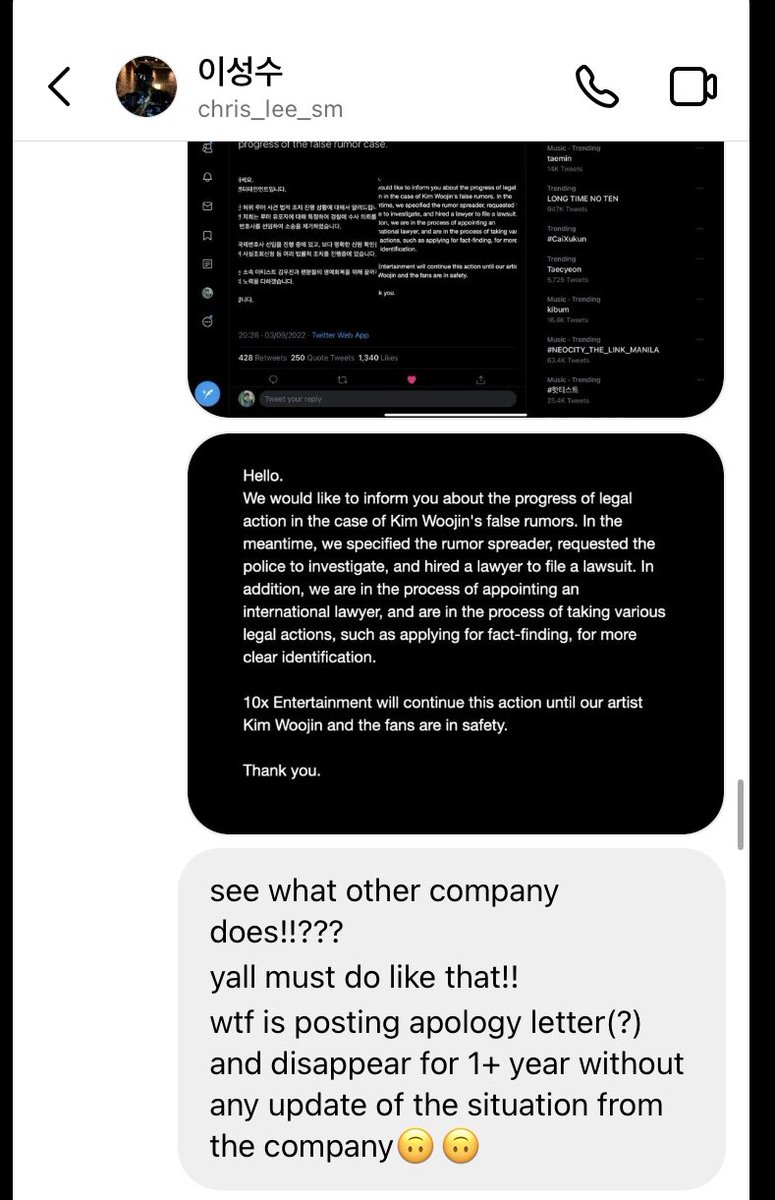 need_HolyWater_'s tweet photo. @dagangbujang @yukheii25 @xuxiisagift
here ..i was just sending dm to him how wayv get mistreated, the other companies release statement and calling the sme xenophobic + fttm0 + https://t.co/GfLdzFJ7bE
#PROTECTWAYV
#SMGIVEUSASTATEMENT #JUSTICEFORLUCAS #BRINGLUCASBACK #WAYVIS7 https://t.co/RekWLmEORa