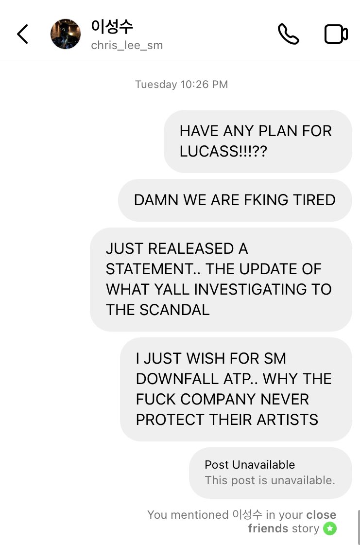 need_HolyWater_'s tweet photo. @dagangbujang @yukheii25 @xuxiisagift
here ..i was just sending dm to him how wayv get mistreated, the other companies release statement and calling the sme xenophobic + fttm0 + https://t.co/GfLdzFJ7bE
#PROTECTWAYV
#SMGIVEUSASTATEMENT #JUSTICEFORLUCAS #BRINGLUCASBACK #WAYVIS7 https://t.co/RekWLmEORa