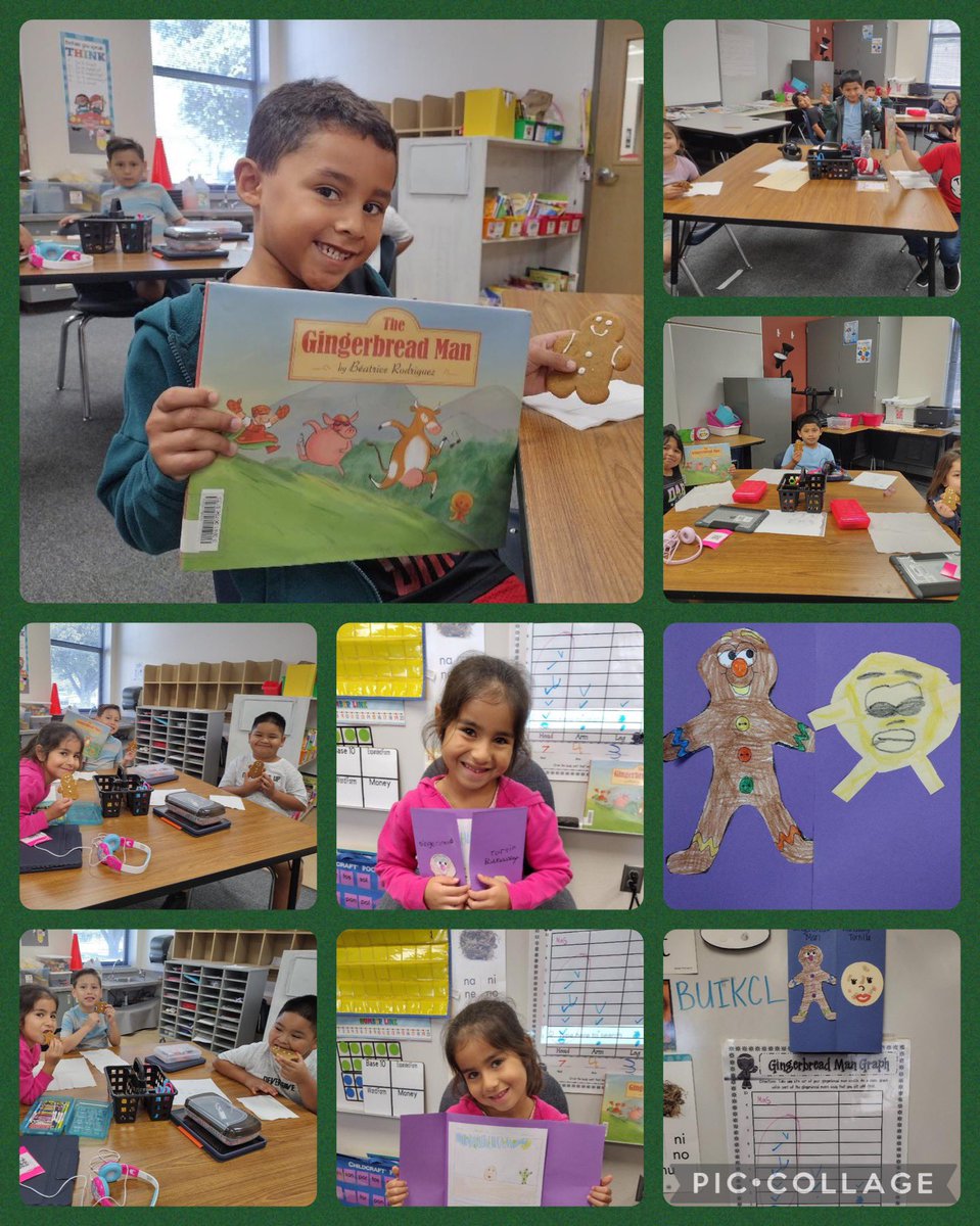 SaisdB's tweet photo. ¡Nuestro salón bilingüe de primer grado en Glenmore valora la necesidad de leer y se divirtieron mucho leyendo el libro “The Gingerbread Man” y haciendo actividades para la comprensión!  ¡Incluso hicieron tiempo para un bocadillo! @SanAngeloISD @farrahgomez678 @glenmorejets https://t.co/ezyPIe7JcS