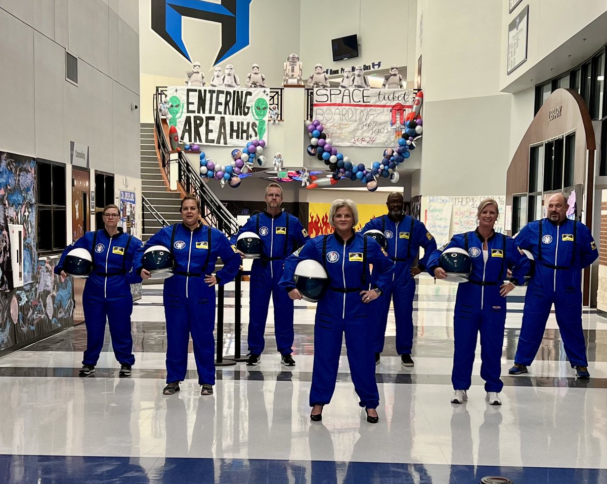 TO HAWKFINITY AND BEYOND!  ⁦<a href="/Hebron_HS/">Hebron High School</a>⁩ Admin Team is the best!!! ⁦@Amy_Boughton⁩ ⁦<a href="/HebronHS_StuCo/">HHS StuCo</a>⁩