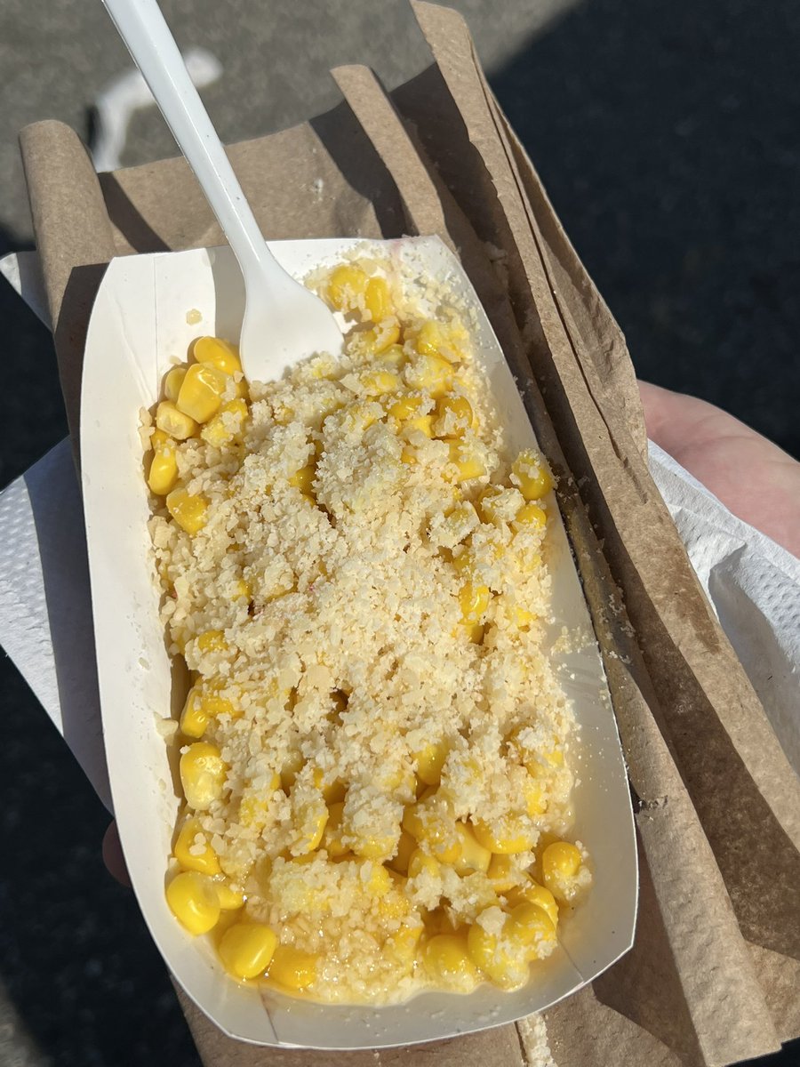 JasonKolnos's tweet image. Still recovering from the Big E food coma. Have always wanted to go for the unique eats and they were delicious. Highlights include: choco ganache cream puff, garlic parm roasted corn, Chompers and the famous Maine baked potato. 😋