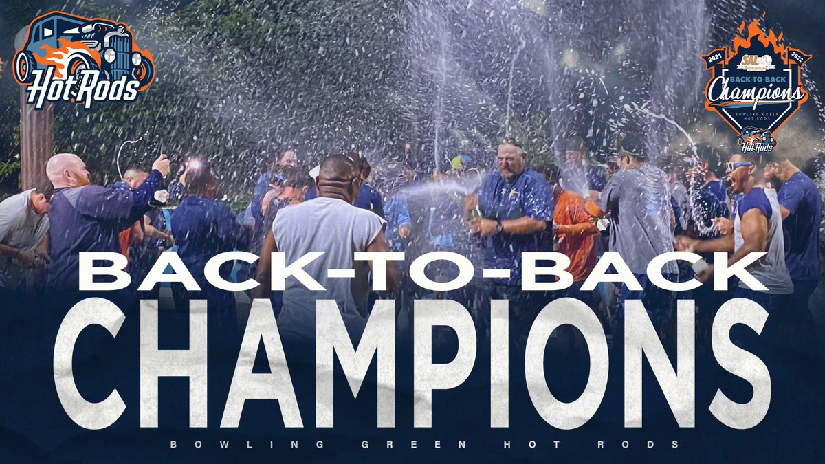 Bowling Green Hot Rods (@bghotrods) on Twitter photo BACK-TO-BACK CHAMPIONS
Final - Hot Rods: 4 IronBirds: 0
#RevItUp BACK-TO-BACK CHAMPIONS
Final - Hot Rods: 4 IronBirds: 0
#RevItUp