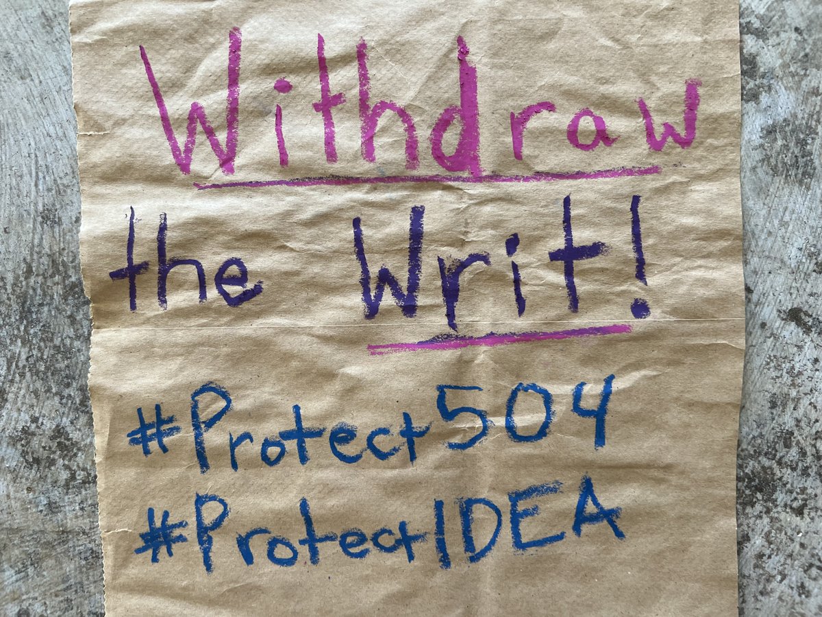 organizerlab's tweet photo. Save Our Civil Rights signs for the sit-in tomorrow! What signs are you making? Share them below!👇 #PullThePetition #WithdrawTheWrit #HHCvTalevskiZeroStars #Protect504 #ProtectIDEA https://t.co/8PeePRJWnS