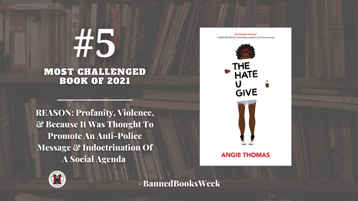 The Hate U Give a novel by @angiecthomas expanded from a short story reaction to the police shooting of Oscar Grant. A raw commentary on subjects of police brutality & systemic racism in America.

#BannedBooksWeek  #Censorship #reading #BlackBooksMatter #BanBigotryNotBooks https://t.co/mFjTMWXYjf