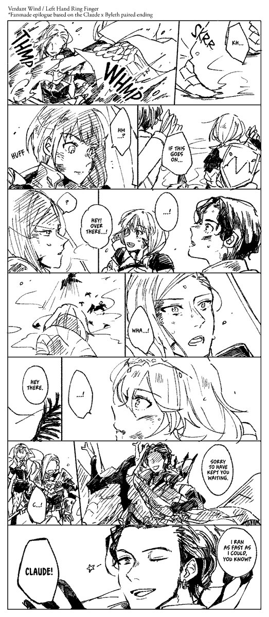 atunverde's tweet photo. Translated. Original comic by kaoh630
#claudeleth
Page 4 T/N: In the Japanese version of the game, he commonly refers to his goals as "scenery" (景色 keshiki) that he wants to see, so the word acts as a double meaning here. https://t.co/ilmi5RJx8I