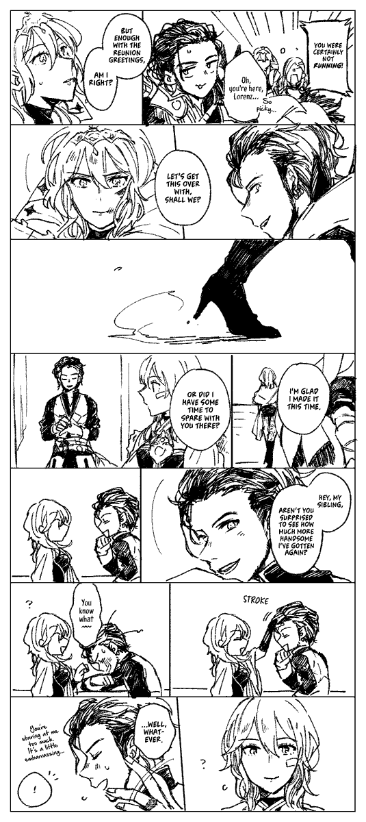 atunverde's tweet photo. Translated. Original comic by kaoh630
#claudeleth
Page 4 T/N: In the Japanese version of the game, he commonly refers to his goals as "scenery" (景色 keshiki) that he wants to see, so the word acts as a double meaning here. https://t.co/ilmi5RJx8I