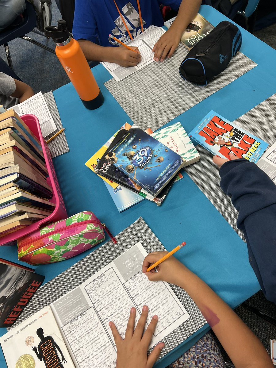 GilchristM75's tweet photo. From 2 weeks ago⦠Book Tasting! Books are yummy! My students love being featured on a Twitter! #GenreStudy #ToBayshoreandBeyond #ChooseLp https://t.co/YFlRL6XOSS