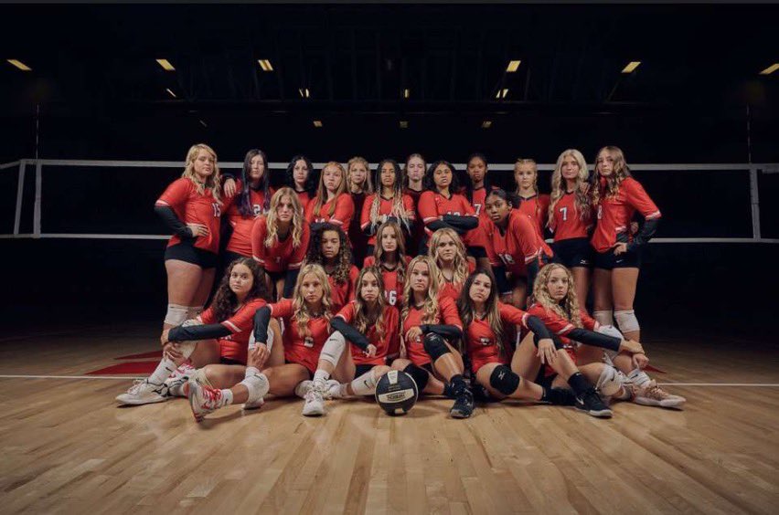 barstool_tiger's tweet photo. volleyball game at home |  varsity starts @ 630 | let’s sweep the trojans 🧹 😉 https://t.co/S3XoX47zU9