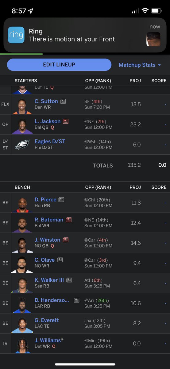 DirtyChewbacca's tweet photo. @fantasyfocus Team Name: Abuelos Army
League Size: 10 team
League Type: Full PPR Superflex

What do I do with Zeke? https://t.co/Sf48d9oUQr