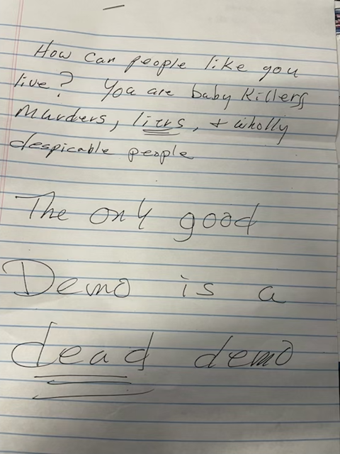 Another day, another death threat from our friends on the right to us at the Colorado Democratic Party.  This is what happens when violence is modeled, invoked and condoned at the top of the GOP.  #coleg, #copolitics