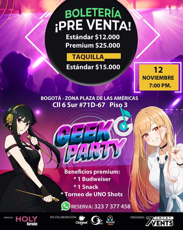 Brin_Izumi's tweet photo. 📆⏳Prográmate para este 12 de noviembre..‼
llega el momento de disfrutar una experiencia inolvidable. 👨🎤👩🎨🎤🎸🎵
🎊🎉La #GeekParty te trae los mejores shows artísticos, invitados y actividades que encontrarás allí. 🎊🎉
Solo ingreso para mayores de edad.🔞 https://t.co/o8B9bodOgC