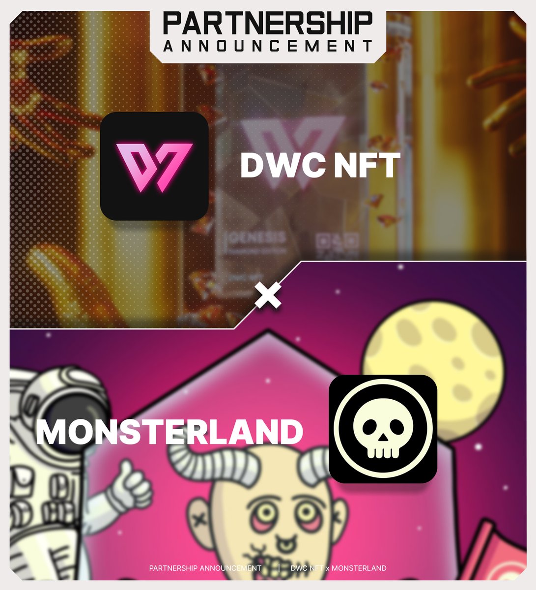 💎 DWC x MONSTERLAND ANNOUNCEMENT! 💎

We are excited to announce partnership with <a href="/MonsterlandNFT/">Monsterland (💀,🪦)</a> Confirmed WL spots for DWC members! 

DWC NFT members stay tuned in discord ! 🔥👀 Stay bullish!